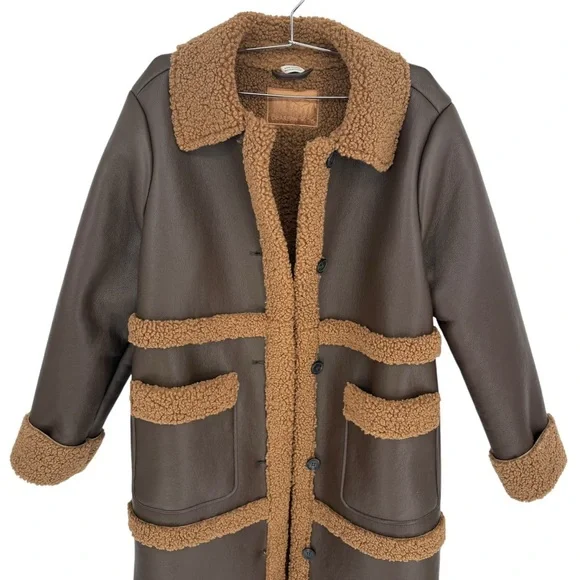 NWOT Bearpaw Sherpa Mixed Media Jacket Coat - Picture 5 of 8